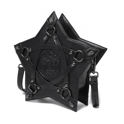 Gothic Embossed Women PU Backpack Crossbody Bag