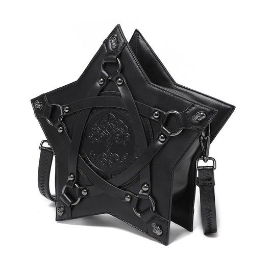 Gothic Embossed Women PU Backpack Crossbody Bag