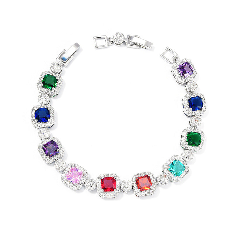 Adjustable full diamond bracelet for women