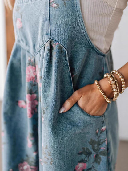 Retro-style printed jumpsuit
