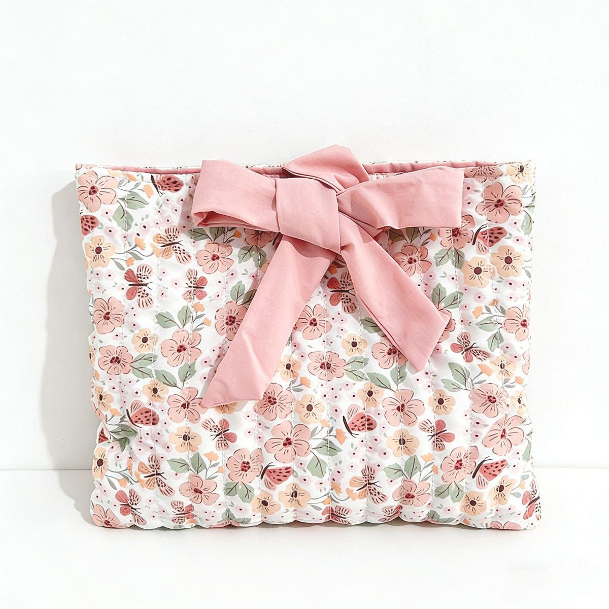 l Floral Fabric Cosmetic Bag