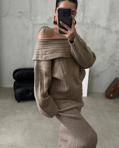 Women Knitted Sweater Set