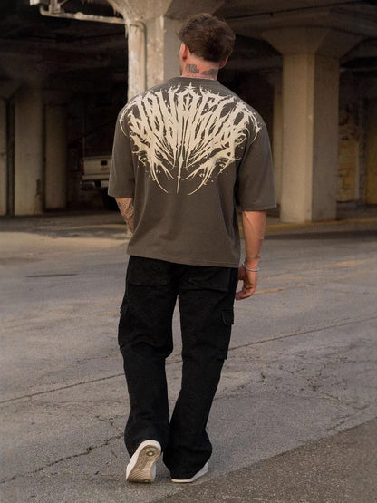 Printed Cotton Short-sleeved Sports T-shirt