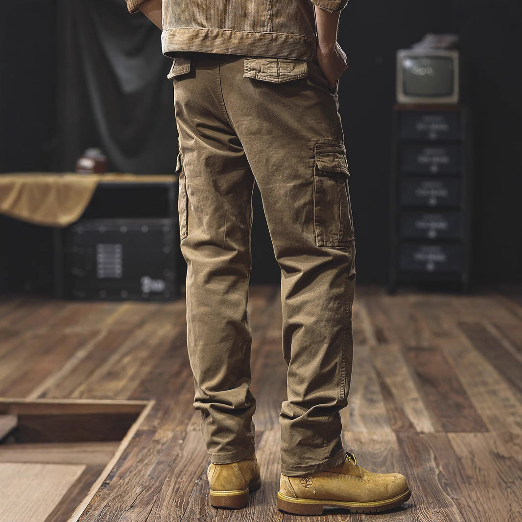 Retro Paratrooper Straight Cargo Pants