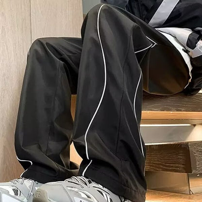 Reflective strip casual pants