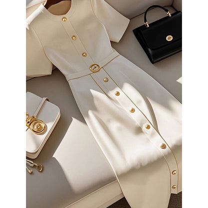 Women's Suede A-Line Dress