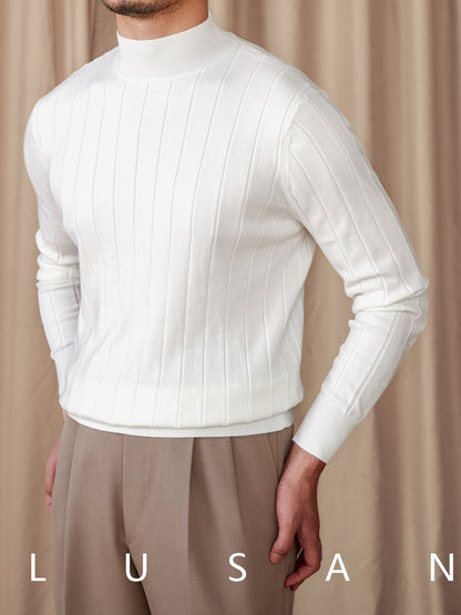 Mens Half Turtleneck Wool Blend Sweater