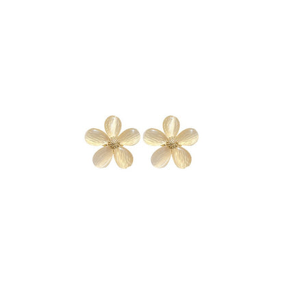 S925 Silver Needle Cat's Eye Small Earrings Female Geometric Square Love Diamond Earrings Simple Atmosphere Earrings