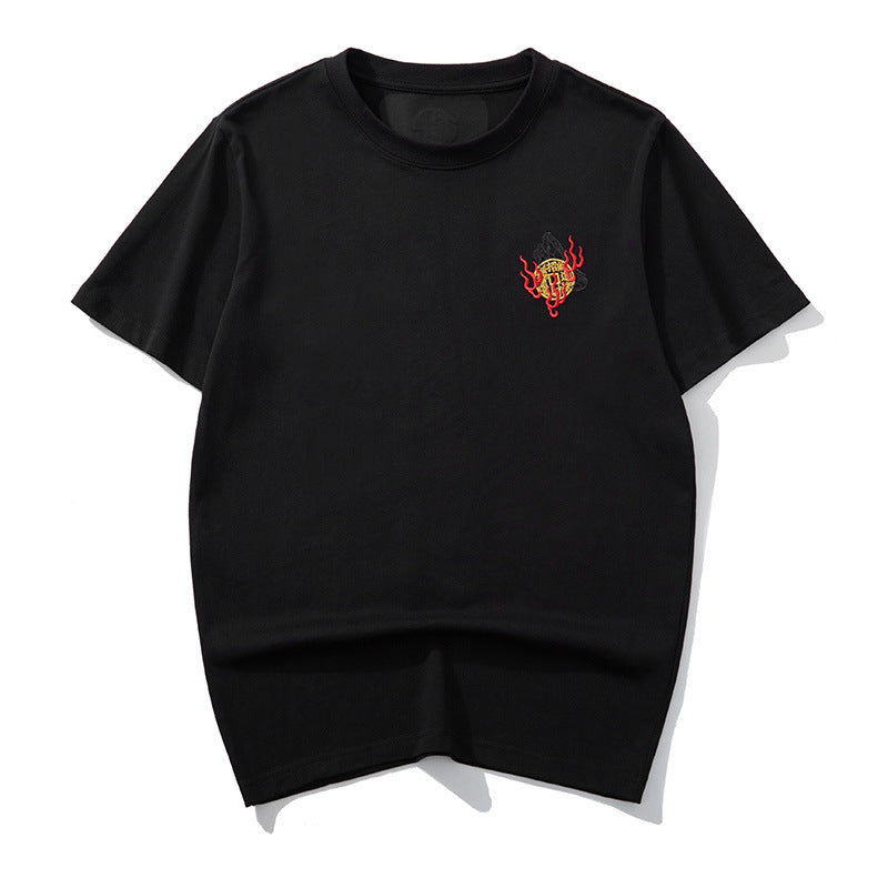 Dragon-pattern short-sleeve T-shirt