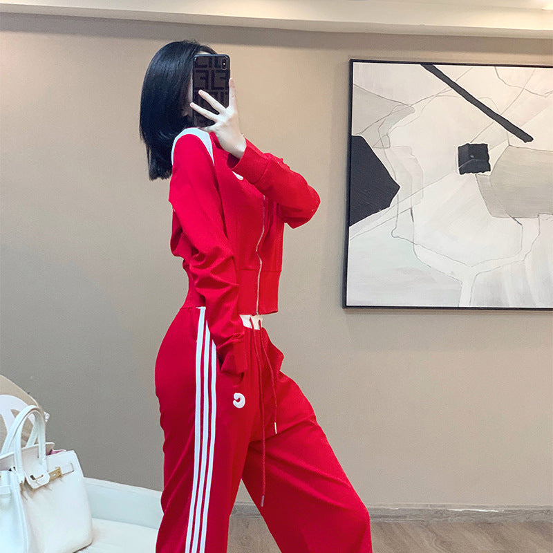 Fleece-Lined and Thickened Sportswear Set