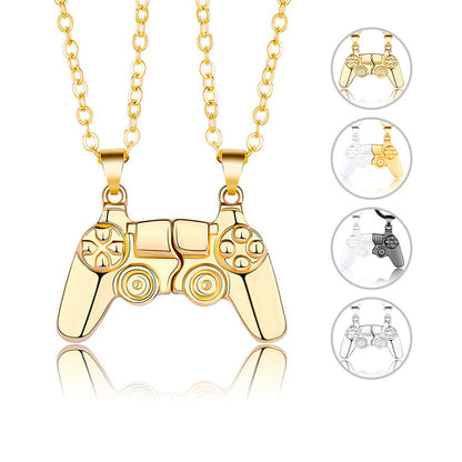 Magnet Necklace Game Console Handle Couple Necklace a Pair Of Magnetite Stone Personality Men And Women Necklace Gift