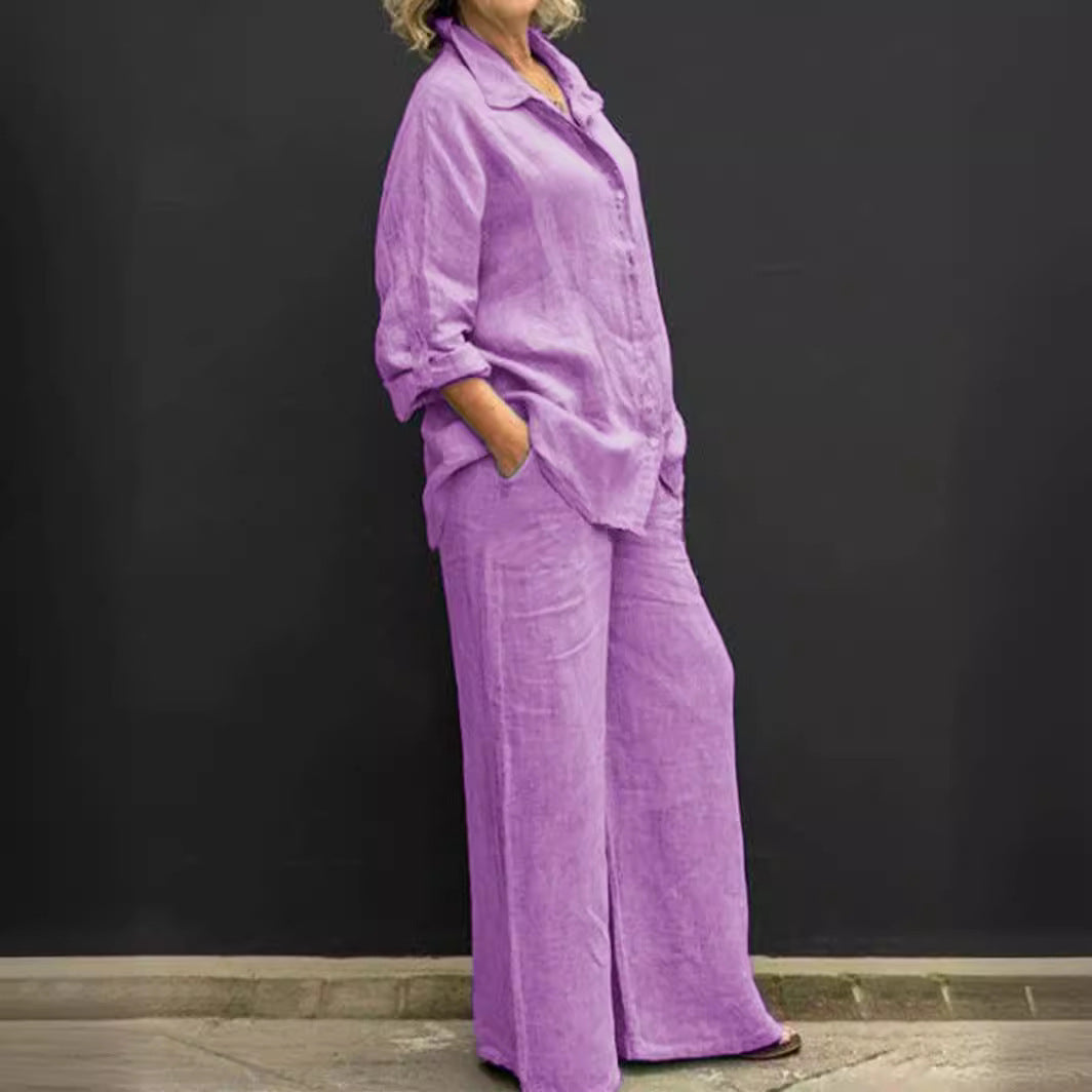 Women's Casual Shirt and Pants Set
