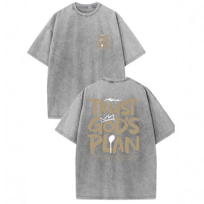 Printed Cotton Washed T-Shirts Streetwear