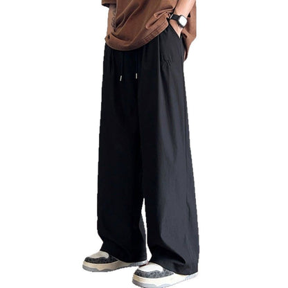 Ice silk casual pants for men in summer thin design