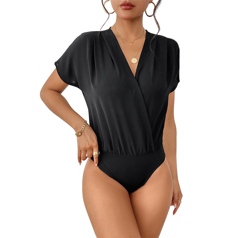 Womens Casual V-Neck Jumpsuit