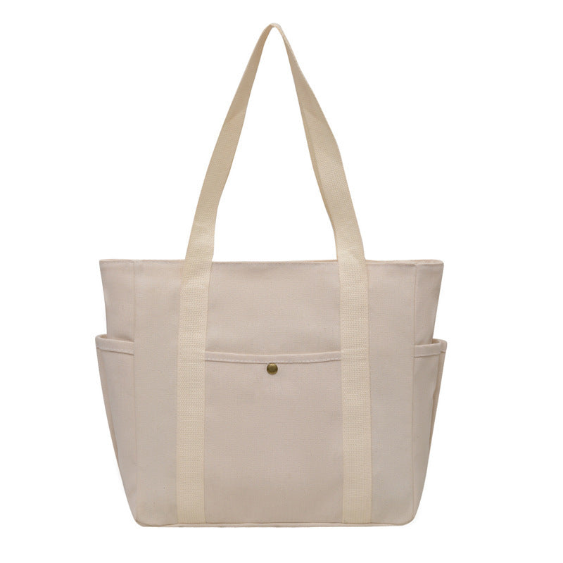 Large Capacity Canvas Tote Bag for Work and Daily Use