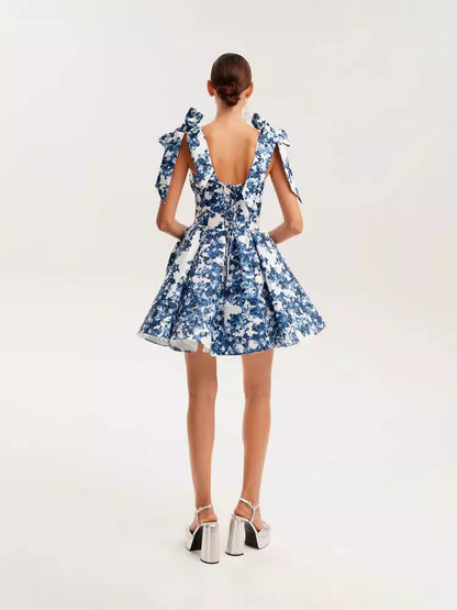 Women's Printed Chiffon A-Line Dress