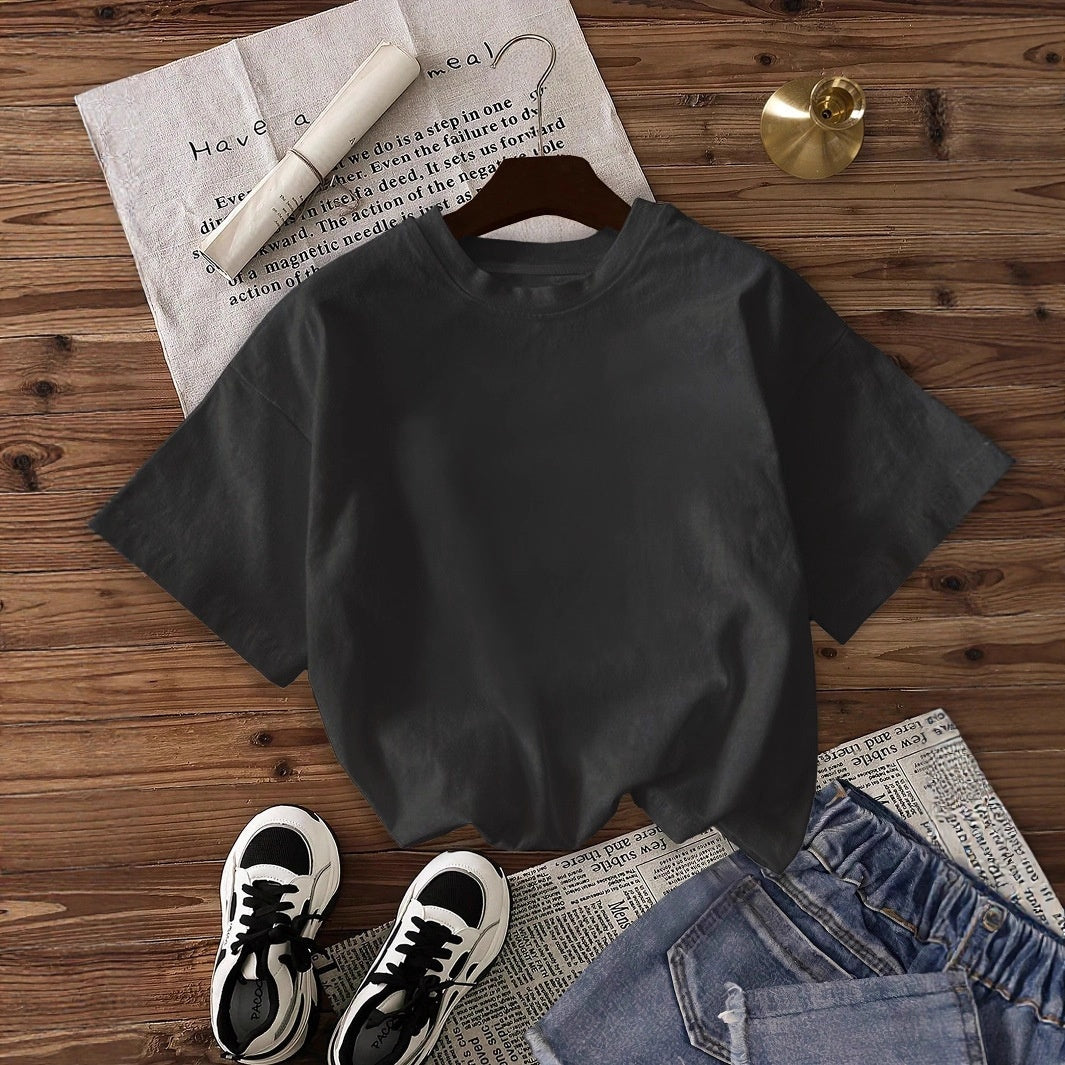Multi-color Round Neck Short Sleeve