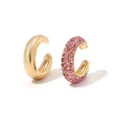 Pearl clip earrings with ear cartilage clips