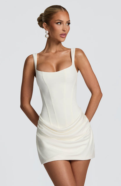 Elegant Pleated Vest Dress