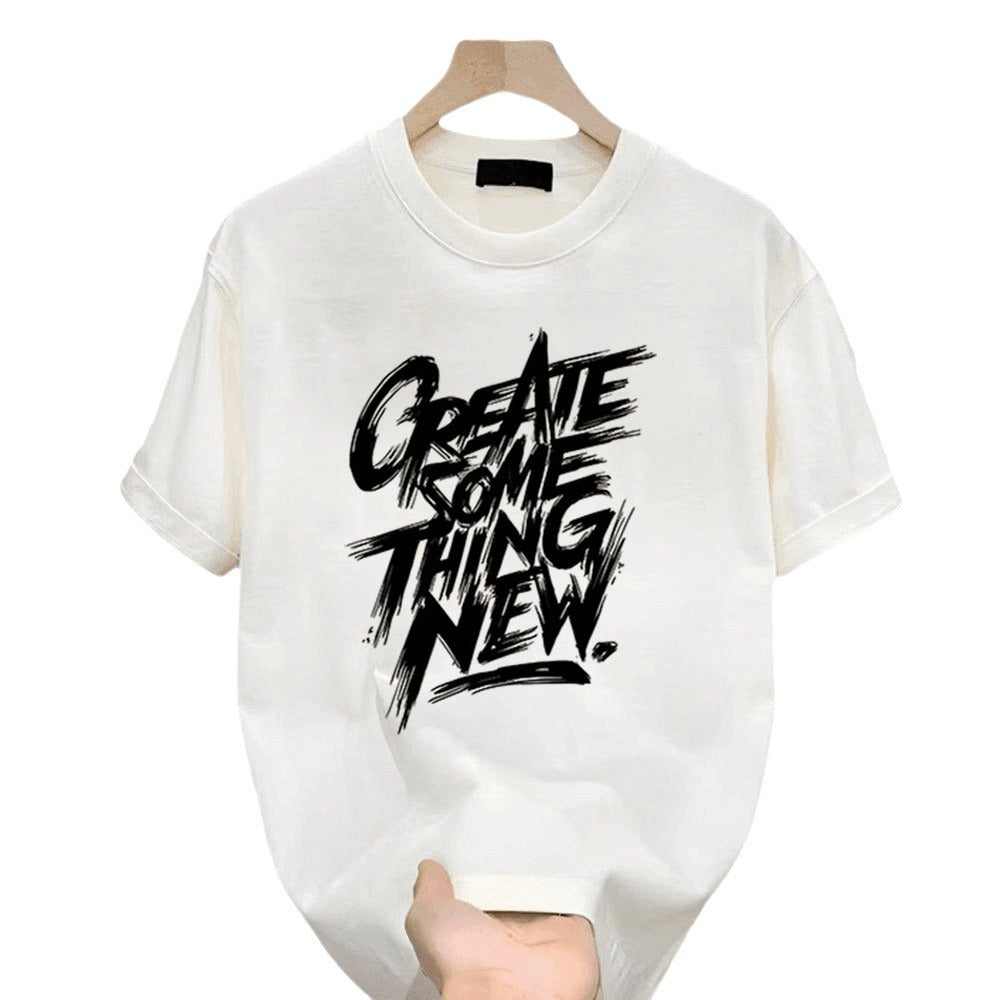 Men's Cotton T-Shirt Summer Short Sleeve Casual Top