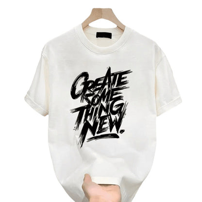 Men's Cotton T-Shirt Summer Short Sleeve Casual Top