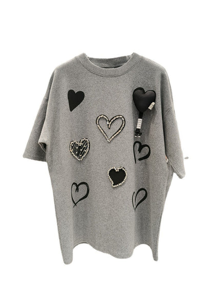 Design inspired round neck versatile mid length top