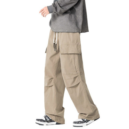 Straight-leg wide-leg casual work pants