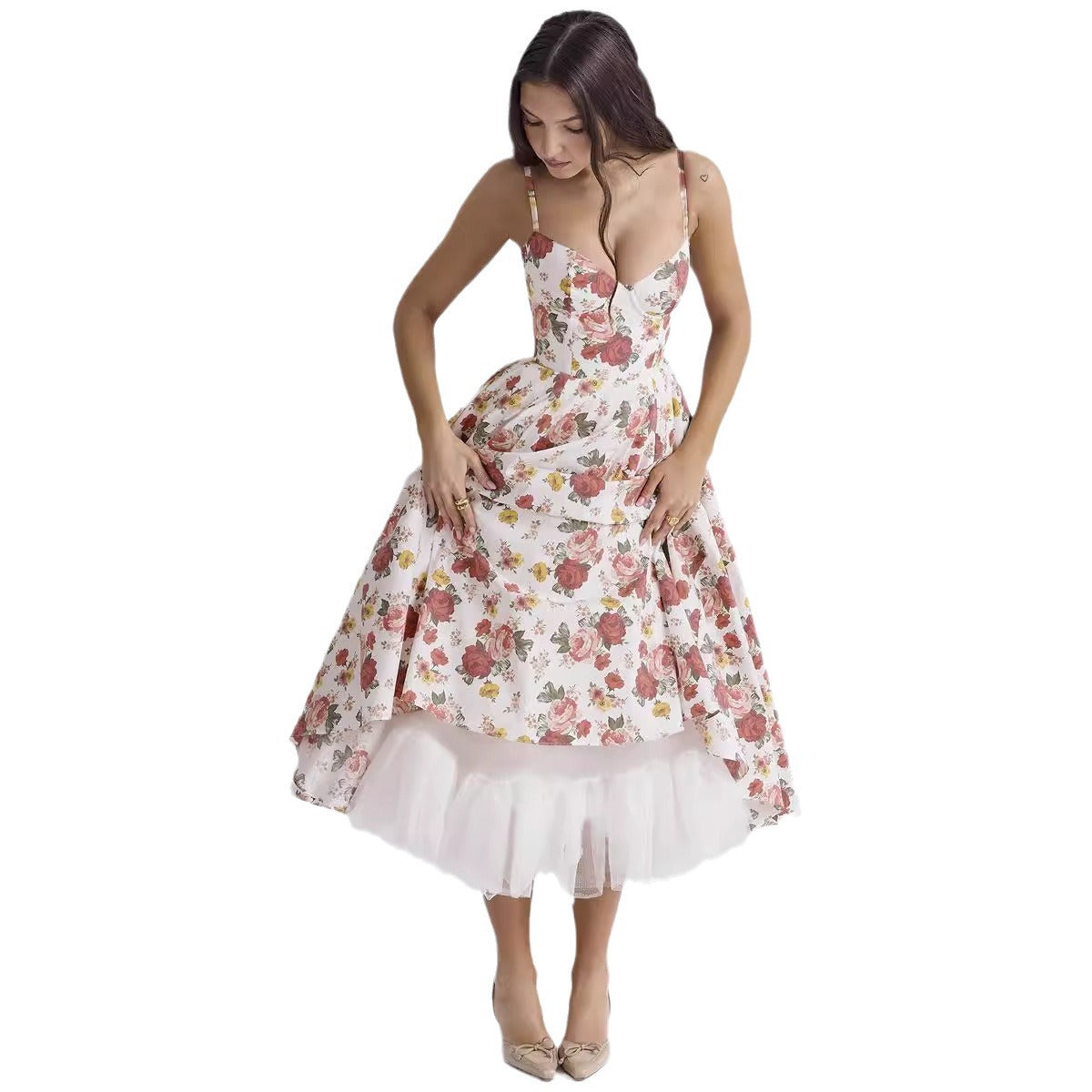French Mesh Princess Dress with Large Swing