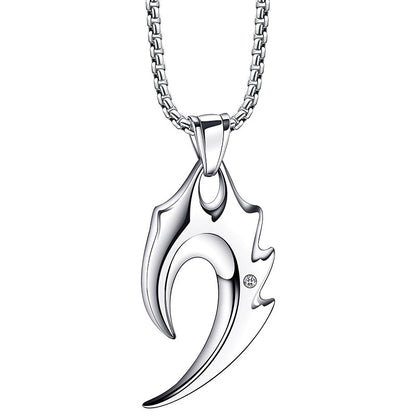 Hip-Hop Authentic Personality Japanese And Korean Simple Titanium Steel Jesus Cross Necklace Men's Jewelry Pendant Women