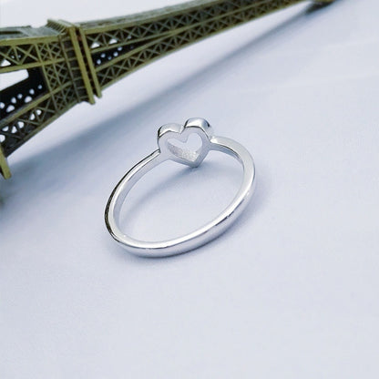 Rose Gold Color Heart Shaped Wedding Ring For Woman