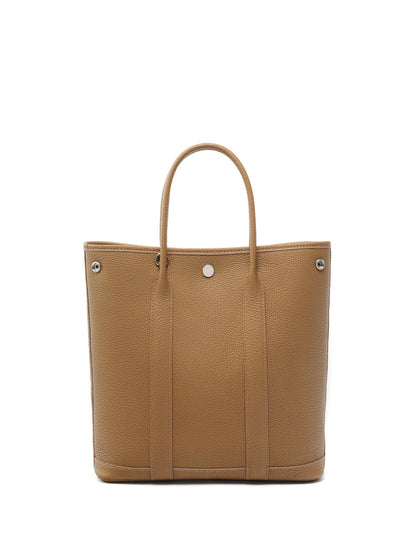 Large-capacity genuine leather handbag