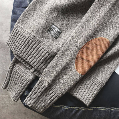 Mens Winter Warm Thickened Pullover Sweater