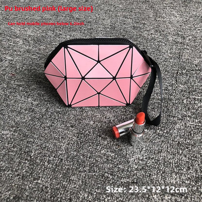 Glow-in-the-dark geometric diamond pattern bag
