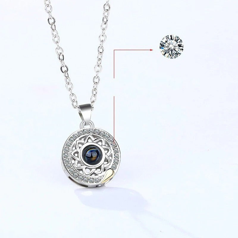 Ins niche design jewelry love sun and moon couple pendant magnetic clavicle chain