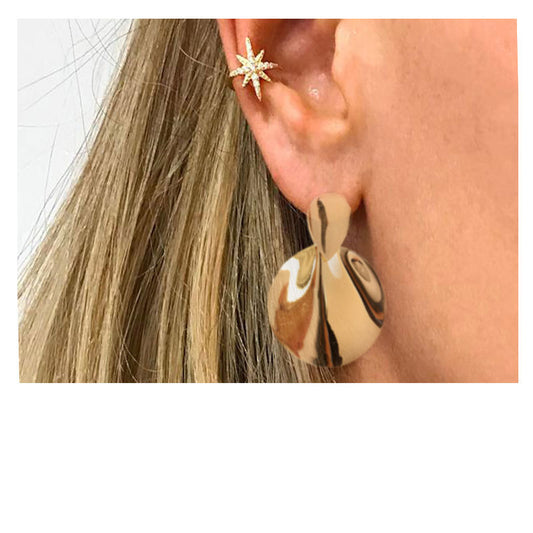 Geometric alloy earrings fashion