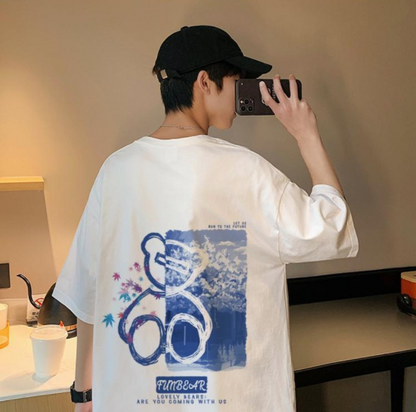 Half sleeve loose short sleeved shirt