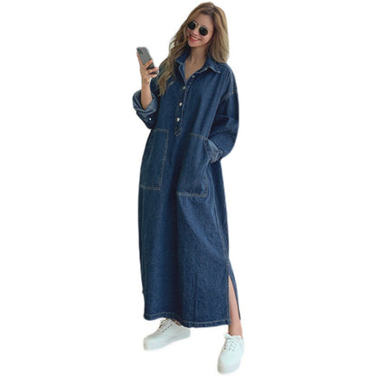 Korean Retro Loose Denim Dress