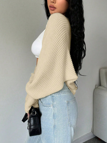 Short top loose cardigan