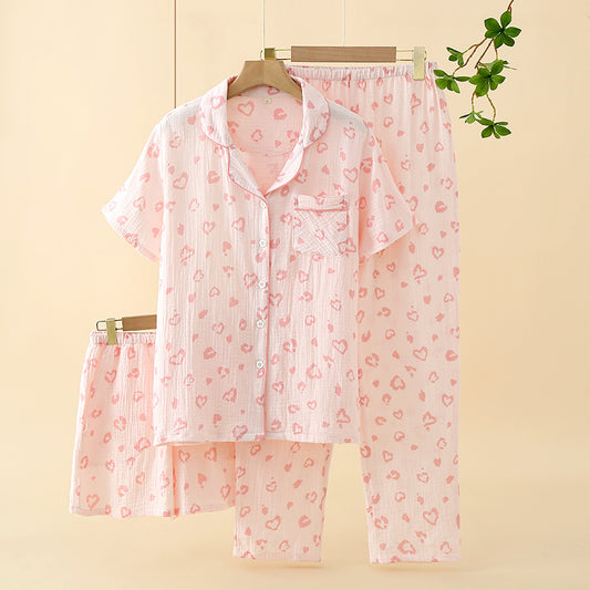 Women's three-piece loungewear set