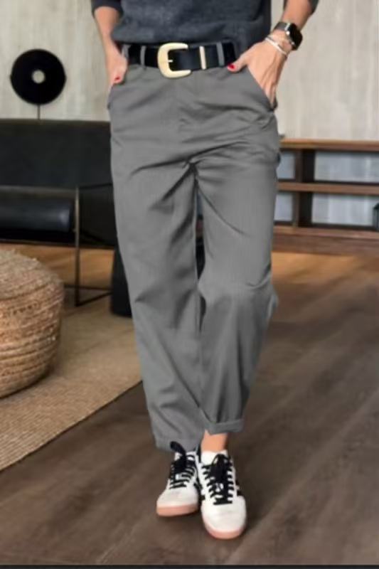 High Waist Straight Leg Pants
