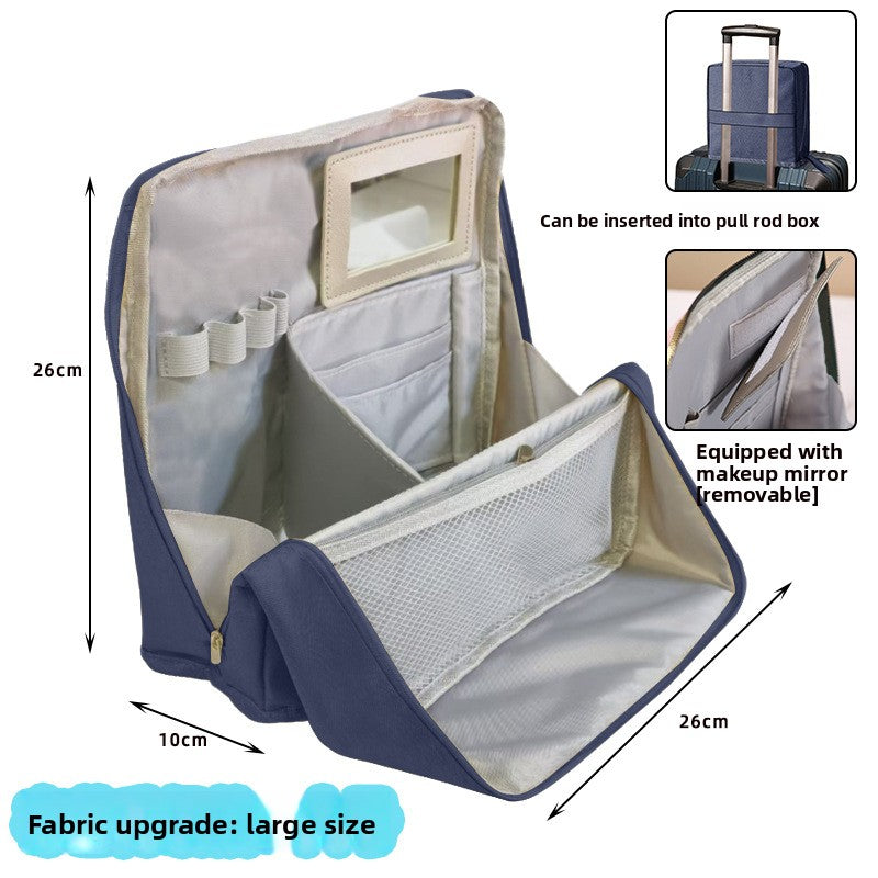 Vertical large-capacity magnetic makeup bag