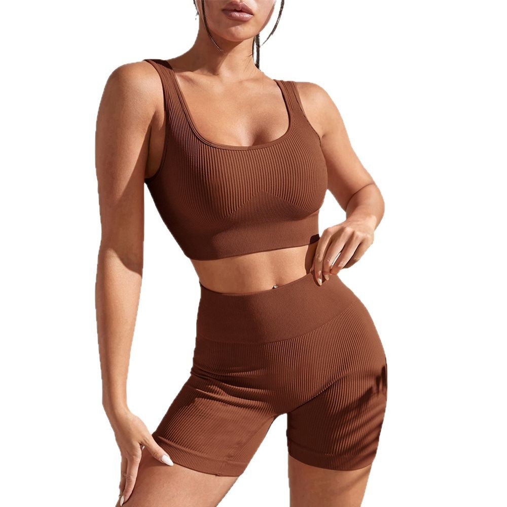 Women's Yoga Sports Set with Built-in Bra