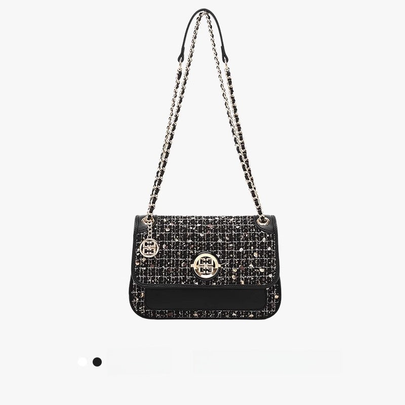 Women's Small Square Shoulder Bag with Chain Handle