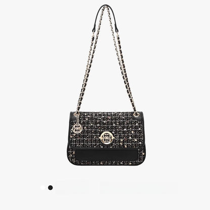 Women's Small Square Shoulder Bag with Chain Handle