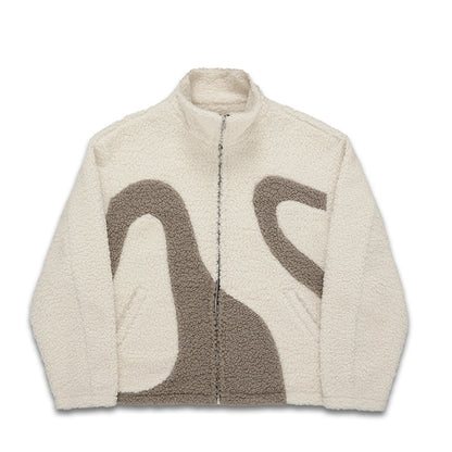 Contrast Color Lapel Coral Fleece Sweatshirt