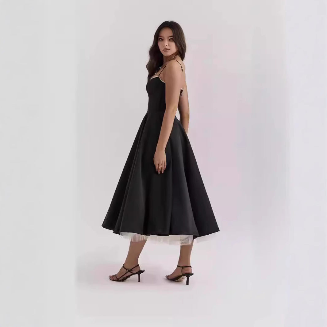 Womens Sleeveless V-Neck Tutu Dress