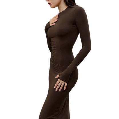 Crewneck Long Sleeve Dress