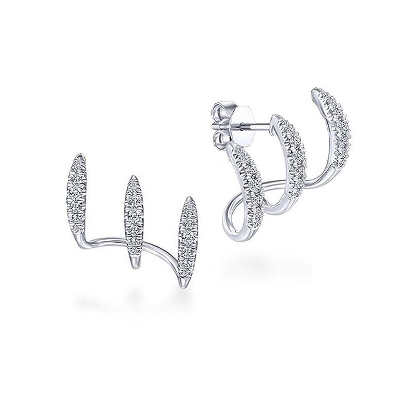 Niche design three-prong earrings
