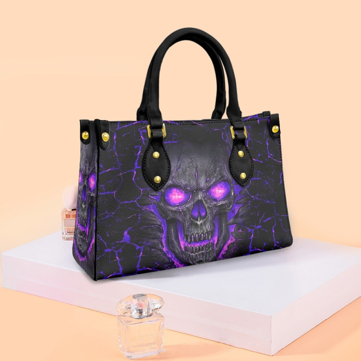 Fashion Hand Printed PU Tote Bag